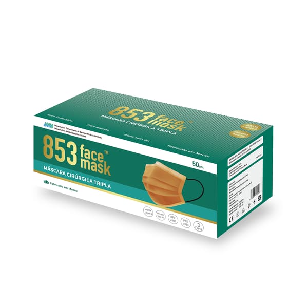 853 Face Mask™ ASTM Level 3 口罩非獨立包裝(沙海色)盒裝50片